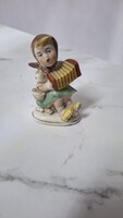Antik Német porcelán harmónikás figura