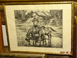 BIAI FÖGLEIN ISTVÁN ( 1905-1974 ) : ITATÁS RÉZKARC ( LOVAK )