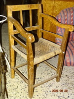 ANTIK NÉPI PARASZTI KARSZÉK GONDOLKODÓ KAROS SZÉK 1900 KÖRÜL RITKA TÍPUS !!!