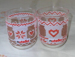NUTELLA üveg pohár, téli kiadás ( 2 db. )