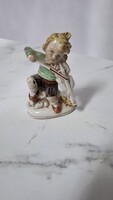 Antik Német porcelán harmónikás figura