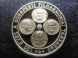 150 éves a Budapesti Filharmóniai Társaság .925 ezüst 5000 Forint 2003 BP PP törött kapszula