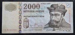 2000 forint 2013 CA, VF+.