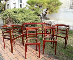 Restaurált Thonet kanapé, fotel, szék / garnitúra.