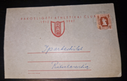 1947, Rákosliget, az atlétikai club meghívója, ritka
