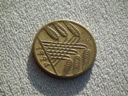 Németország, weimari 10 Pfennig (Rentenpfennig), 1924 G