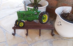 Gyönyörű  vas traktoros , traktor ,zetoros  fogas, fali fogasok  John Deere