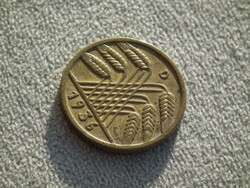 Németország, weimari 10 Pfennig (Reichspfennig), 1936 D