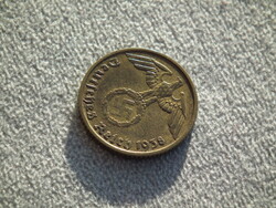 Németország, horogkeresztes birodalmi 5 Pfennig (Reichspfennig), 1938 A