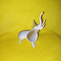 "Schrammel Imre "  Elefánt. Hollóházi,art Deco, porcelán figura.