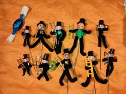 Karácsonyfadísz - Kéményseprő figurák 10 db egyben 1.