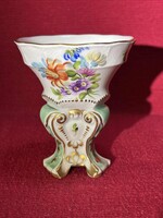 Herendi kézi festésű talpas díszedény – 5660 mintaszám, ritka barokk forma