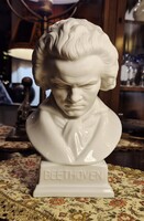 Herendi Beethoven fehér büszt /Első osztályú jelzéssel, hibátlan darab/