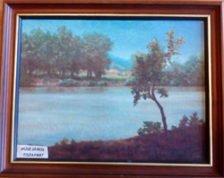 Tiszapart-Hüse János festménye