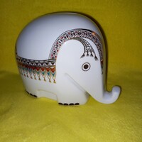 "Drumbo " elefánt. Luigi Colani, német, porcelán persely, porcelán figura.