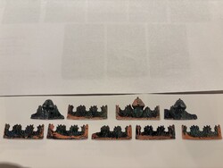 Kályha párkány, sarok párkány és gomb 9 db