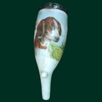 Retro porcelán pipafej,vadász kopóval ,sérülés mentes 1970-80