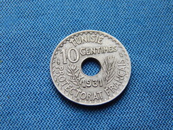 TUNÉZIA  10  Centimes 1931