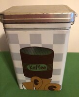 Régi fém kávés doboz