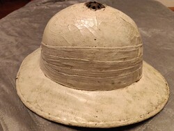 Régi szafari, dzsungel, trópusi kalap, sisak ritkaság