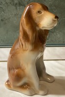 Rojal Dux porcelán spániel kutya