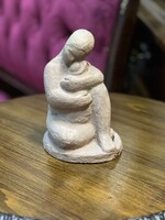 Anya gyermekével - terrakotta kisplasztika