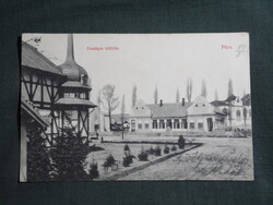 Képeslap,Pécs,Országos kiállítás látkép,részlet,Fürst Lipót kiadás,Pécs,1907-