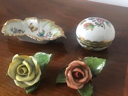 Herendi porcelánok 4db.