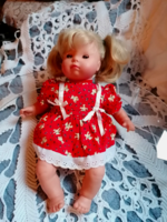 Retro, szőke, alvós Götz baba