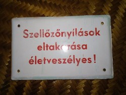 Régi Zománc tábla