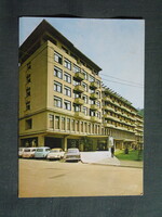 Képeslap,Szlovákia,Trenčianske Teplice,Trencsénteplic,Pax gyógyszálló látkép,részlet,1970-