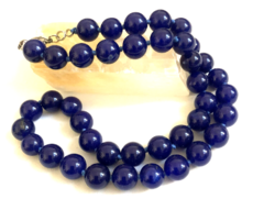 Egyenként csomózott lápisz színű Jade ásvány nyaklánc