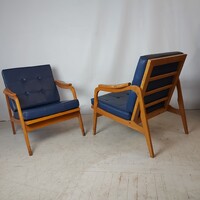 Retro magyar műbőr fotel (2db)