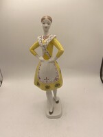 Hollóházi Bujáki Táncos Lány Ritka porcelán figura!