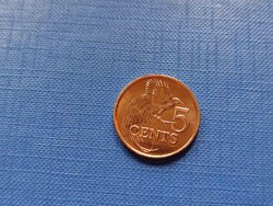 TRINIDAD ÉS TOBAGO 5 CENT 2010 MADÁR! UNC!