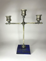Ezüstözött gyertyatartó állítható 1910