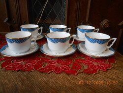 Zsolnay teás csésze, 6 db