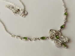 Krómdiopszid 925 ezüst nyaklánc