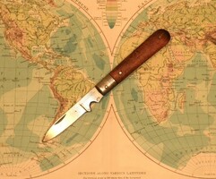 Régi német bicska. Gyűjteményből. Kés, bicska, tőr, borotva.