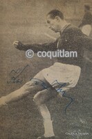 Aranycsapat Kovács Imre aláírt korabeli újságkivágás képe