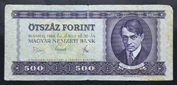 500 Forint 1969, VG.