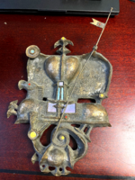 Muharos Lajos Sárkányölő Szent György bronz fali dísz