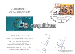 Uli Hoeness és Paul Breitner  Bayern München  világbajnok labdarúgók aláírása