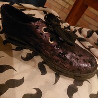 NAGYON VAGÁNY OLASZ BŐR FÉLCIPŐ 41