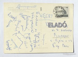 Aranycsapat aláírások Krakkóból. Labda futball foci dedikált relikvia