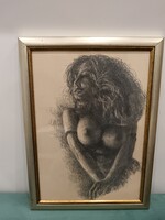 Akt kép ceruza rajz,grafika