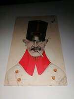 Rudolf Tropper századelős német katonatiszt karikatúrája    1041.