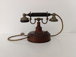 Antik telefon 1900-1915 fa asztali kagylós telefon készülék 753 5957