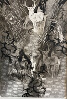 Tassy Bela: hunting - etching