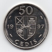 Ghána 50 Cedis, 1997, UNC